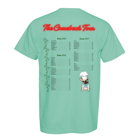The Comeback Tour Italian Restaurant Tee - Leg 1 in Tuscan Kale