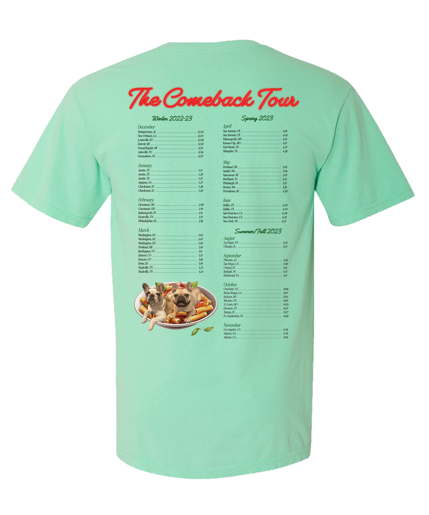 LEG 2 - The Comeback Tour Italian Restaurant T-Shirt in "Tuscan Kale"