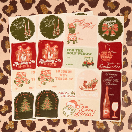 Gift Tag Sticker Sheets